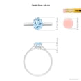 thumbnail image 3 of ANGARA Natural Oval Solitaire 1 ct Aquamarine Engagement Ring in 925 Sterling Silver for Women (Size-8x6mm) | March Birthstone, Birthday, Anniversary, Jewelry Gift for Women | Natural Aquamarine Ring, 3 of 7