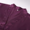 thumbnail image 7 of Women's Long Satin Robe - Floral Print Kimono Dressing Gown, 3/4 Sleeves, Polyester Spandex, S-XXL, 7 of 7