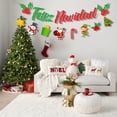 thumbnail image 3 of Glitter Feliz Navidad Banner Spanish Christmas Decorations Xmas Happy Holiday Party Garland Supplies Merry Christmas Decor for Home Office Fireplace Mantel, 3 of 6