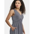 thumbnail image 3 of Time and Tru Women's Sleeveless Smocked Maxi Dress, Sizes XS-XXXL, 3 of 4