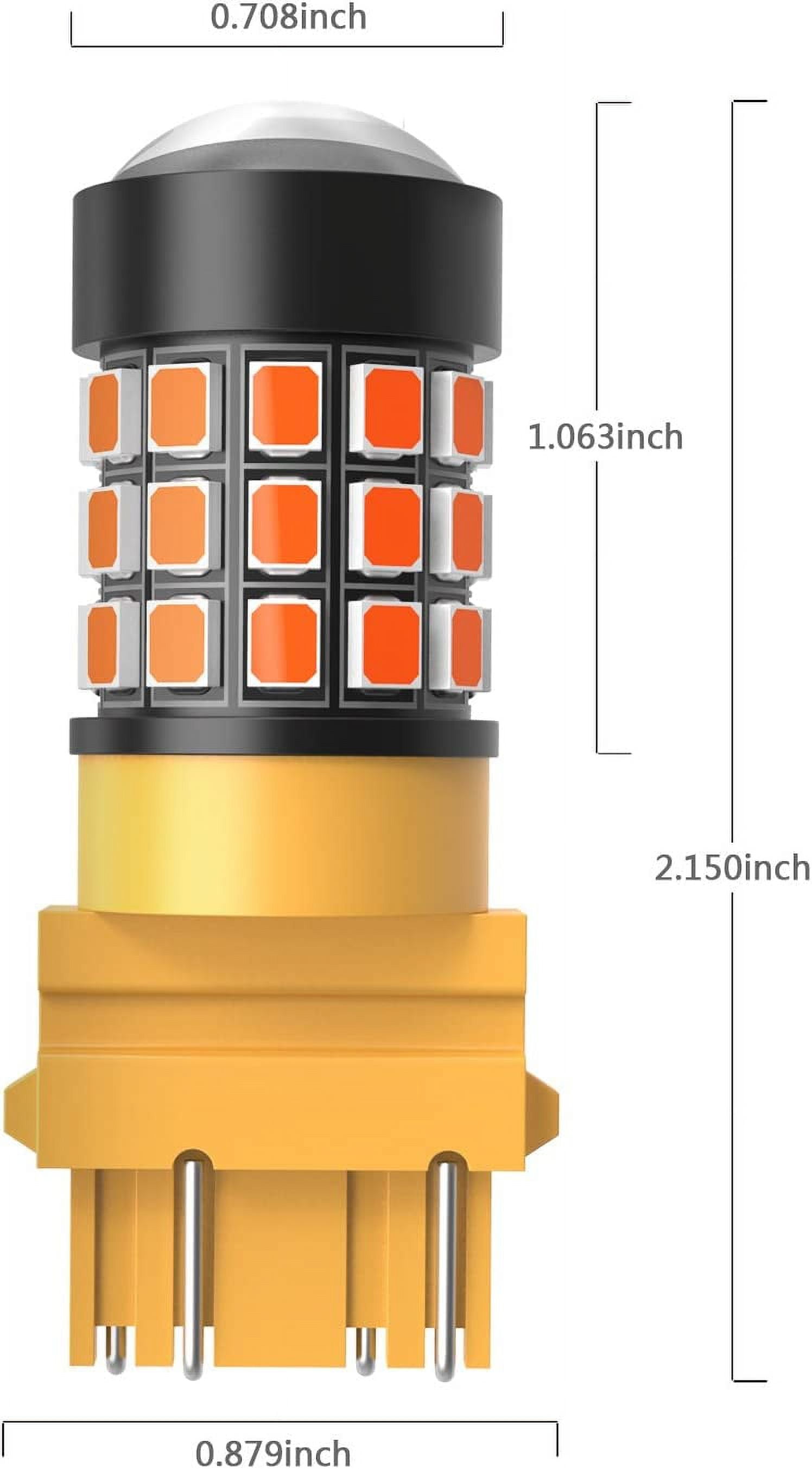 Alla Lighting 3157 LED Bulbs Super Bright 3156 3056 3157KX 4157 3457 4157NAK 3757 T25 Wedge LED Turn Signal Lights Blinker Lights, Amber Yellow