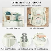 Bedside Commode, Portable Toilet for Adults, Commode Chair for Toilet with Arms, Height Adjustable, 2 Toilets and Induction Night Light, Potty Chair for Elderly and Disabled