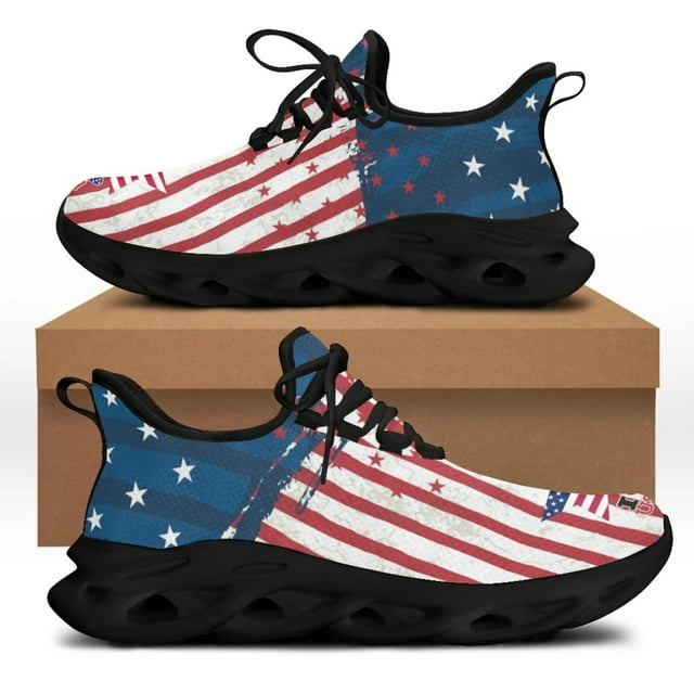 Zapatos planos con estampado de la bandera estadounidense y la Estatua de la Nación para mujer, zapatillas modernas para primavera y verano.