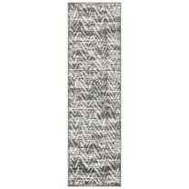 SAFAVIEH Cottage Ronni Chevron Indoor/Outdoor Runner Rug, Grey, 2'3" x 8'