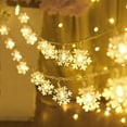thumbnail image 6 of Led String Lights Snowflake Christmas Tree Xmas Party Battery Powered Fairy Light Decor (Warm White, 5M 50Leds), 6 of 10