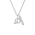 thumbnail image 2 of Delight Jewelry Silvertone Small Gelato Script Initial - D - Silvertone Hope Anchors the Soul Bar Charm Necklace, 23", 2 of 4