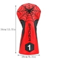 thumbnail image 4 of Funda para palo de golf, funda de madera para palo de golf, tela de PU, patrón de araña, madera de calle, 4 of 5