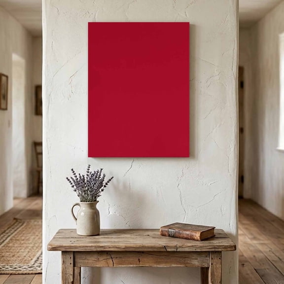 Solid Color Canvas Wall Art for Living Room Bedroom Bathroom, Red Canvas Art Wall Decor, Artwork for Walls Home Office Decor, 20"x24"