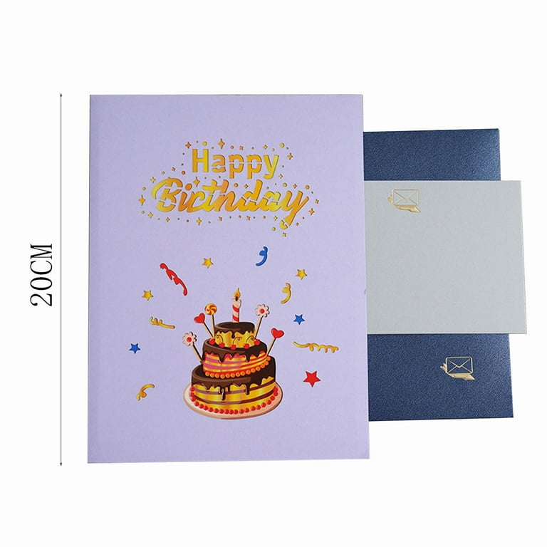 ws Happy Birthday 狂三　PR BSJJY 3D Pop Up Cake Happy Birthday Card, Funny Birthday Card, 3D