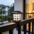 thumbnail image 4 of VMWMSSR Solar Powered Fence Post Lights,Waterproof Auto On Off Clip‑On Solar Lantern,Portable Outdoor Deck Railing Light For Patio Backyard Garden Yard Decoration(White Light-4.13"), 4 of 7