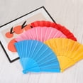 thumbnail image 5 of Uxcell Folding Fan Vintage Handheld Fans Plastic for Halloween Party 42x23cm/16.54x9.06",Pack of 10 (Rose Red), 5 of 6