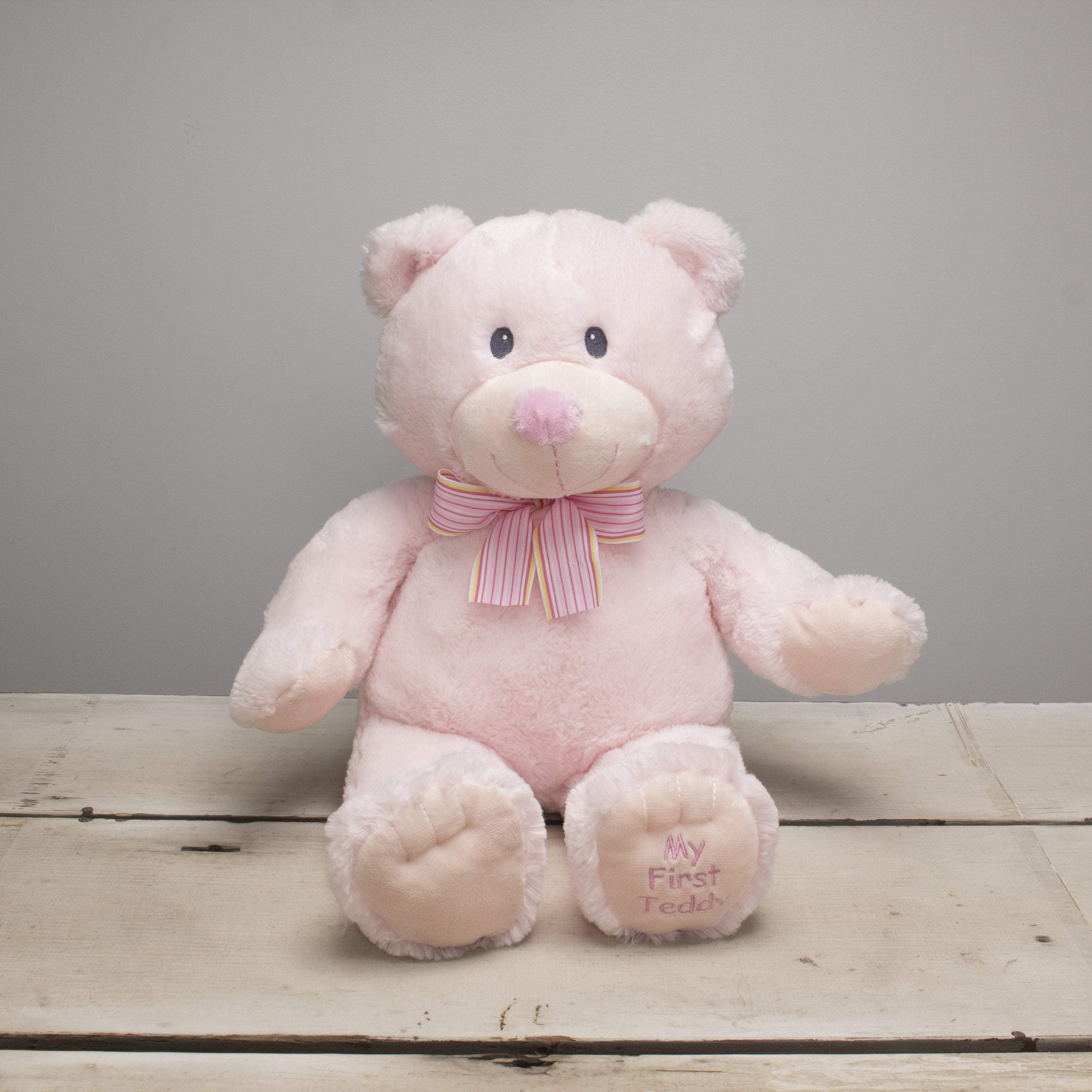 Russ MY FIRST TEDDY Bear Pink Plush Stuffed Animal 