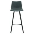 thumbnail image 2 of Modern Leather Bar Stools - Victorian Elegance, Iron Legs, Footrest - Kitchen Counter Height, 2 of 5