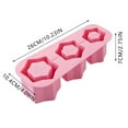 3 Grid Silicone Ice Cube Maker With Lid Hollow Cylinder Ice Cube Moulds For 30 40 Oz Ice Tray