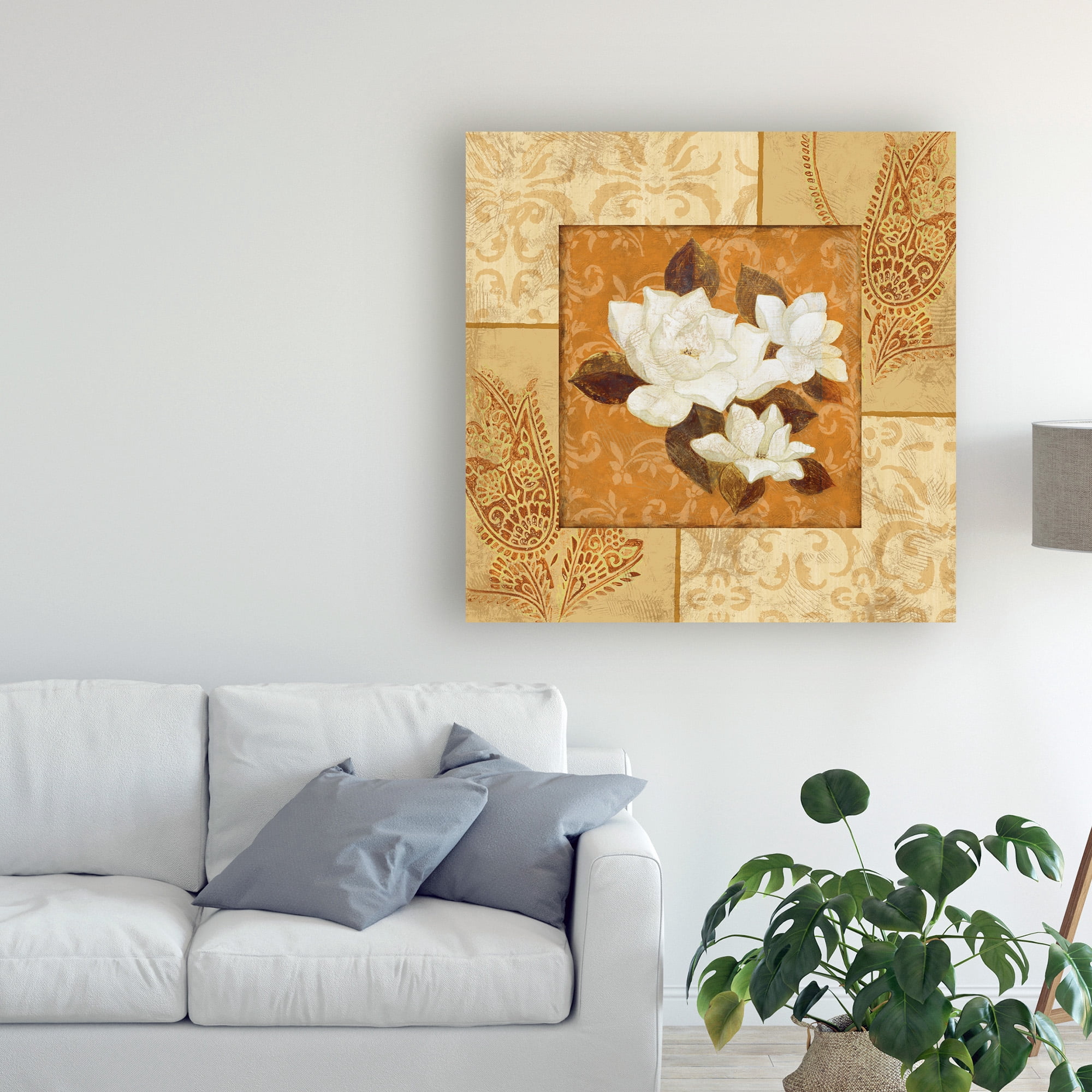 Trademark Fine Art 'Magnolia 1 Beige' Canvas Art by Pablo Esteban