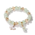 thumbnail image 1 of Nvzi Pulsera de mariposa de imitación de jade con forma de palomitas de maíz y cristal de mariposa, pulsera de estilo chino para mujer, regalo, verde claro, 1 of 5