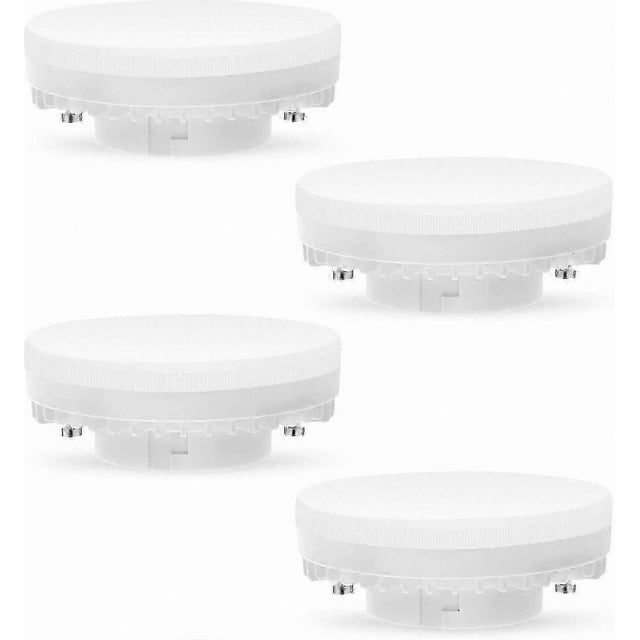 4-Pack GX53 LED Bulbs, 7W Warm White 3000K, Non-Dimmable, Flicker-Free, 560 Lumens, Replacement for 50W Halogen or CFL 9W/13W