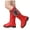 Red, variant on Toddler Girls Rhinestone Fuzzy Rabbit Knee High Boots Winter Warm Furry Lined Slip On Riding Booties