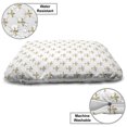 thumbnail image 3 of Fleur De Lis Pet Bed, Repeated Abstract Floral Old Antique Royal Forms in Checkered Effect, Resistant Pad for Dogs and Cats Cushion with Removable Cover, 24" x 39", Yellow and White, by Ambesonne, 3 of 4