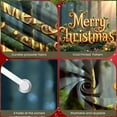 thumbnail image 3 of Red Curtain Christmas Banner Green Lettering Merry Christmas Banner Christmas Tree Decor String Lights Xmas Banner for Christmas Party Family Gathering Indoor Decor, 3 of 9