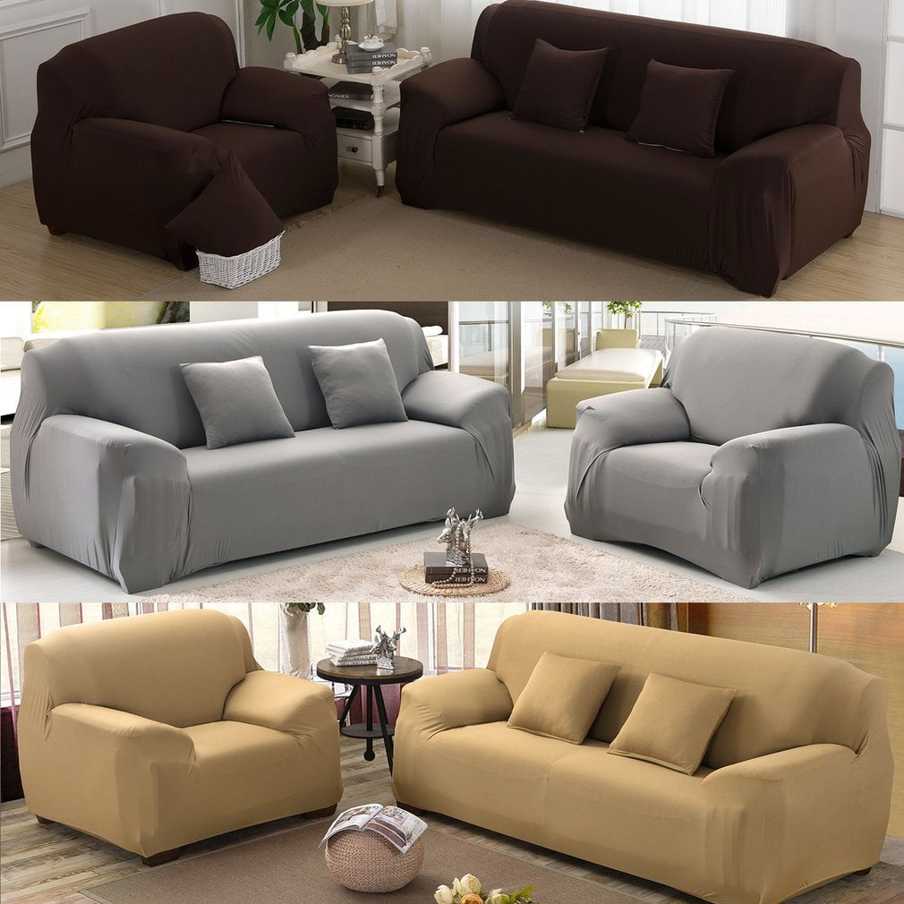 FASHCOOL Sofa Covers for Living Room Elastic Polyester Sofa Cover Pure