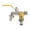 Yellow, variant on Outdoor Garden Faucet, Heavy Duty Brass Yard Spigot, Leak-Proof Frost-Proof Water Faucet for Yard Outdoor Park Balcony, 1-Inlet 2-Outlet, Easy Installation, Durable Plumbing Fixture