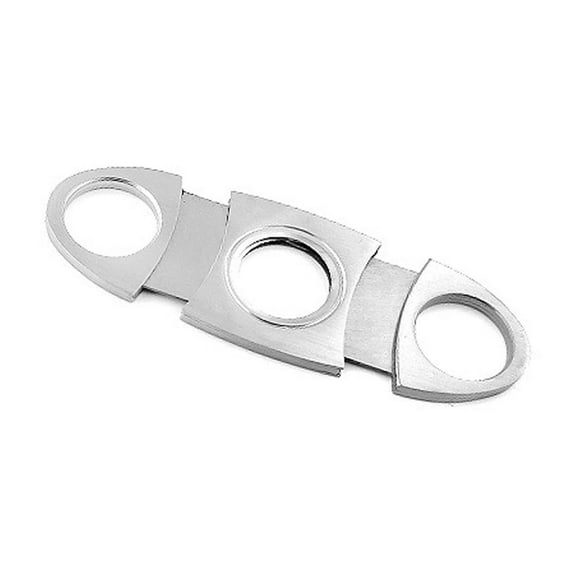 MERILER Premium Stainless Steel Double Open Blade Cutter, Multi-Scenario Use with Non-Slip Handle, Value for Money for Cigar Enthusiasts