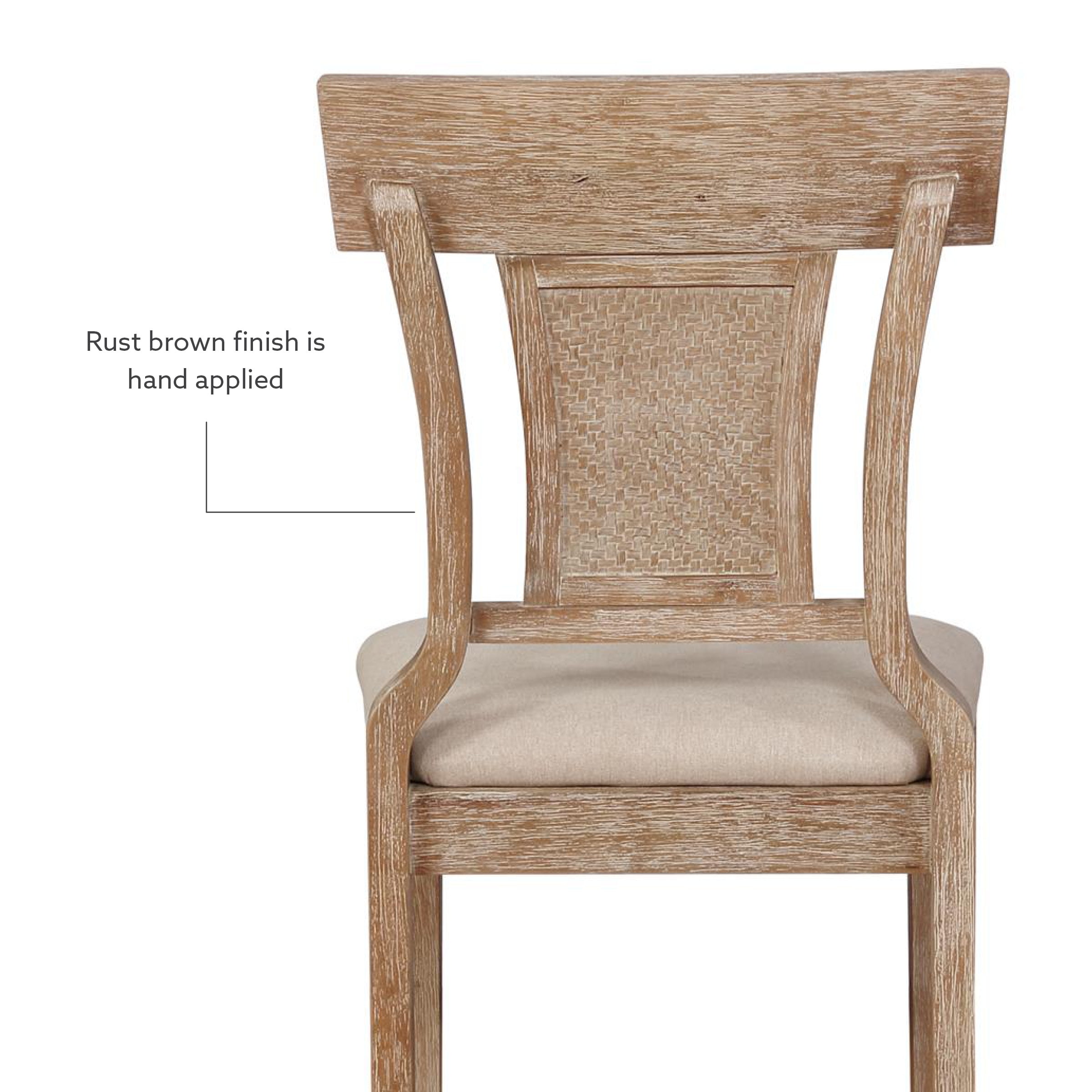 Linon Rylan 26" Seat Counter Stool, Rustic Graywash/Beige