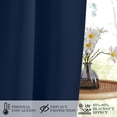 thumbnail image 6 of NICETOWN Door Curtain Panel, Sunlight Blocking Thermal Insulated French Door Drapery Panel for Privacy with Tie Back, Navy Blue, 25"x72", 1 Panel, 6 of 7