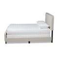 thumbnail image 2 of Annalisa Modern Transitional Beige Fabric Upholstered Button Tufted Full Size Panel Bed, 2 of 5