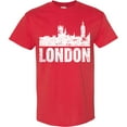 thumbnail image 3 of Inktastic London England City Skyline with Grunge T-Shirt, 3 of 5