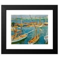 thumbnail image 2 of Józef Pankiewicz 24x20 Black Modern Framed Museum Art Print Titled - Harbour at Saint-Tropez (1909), 2 of 5