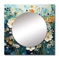 thumbnail image 2 of Designart "Green Blue Calm Oasis II" Abstract Botanicals Green Large Square Mirror - Square Bedroom Mirror Printed Wall Decor - Modern Square Printed Wall Mirror Art, 2 of 5
