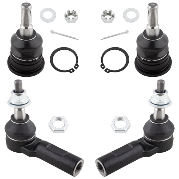 BOXI 4pc Front Upper Ball Joint Outer Tie Rod Kit Fit for Dodge Ram 1500 2009-2010 / for Ram 1500 2011-2012 / Fit 5-Lug Models Only / ES80574 K80630