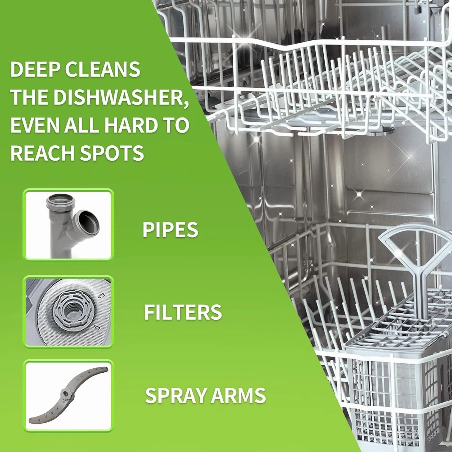 CIRCLE- Natruth Dishwasher Cleaner And Deodorizer Tablets -30 Pack For Deep Cleaning, De
