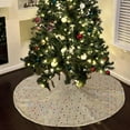 thumbnail image 7 of Antqov Christmas Tree Skirt, 35" Small Velvet Tree Skirt with Star Printed Rustics Soft Tree Mat for Indoor Holiday Party Home Decorations, 7 of 7