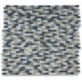 thumbnail image 2 of Gray Blue Grey Beige and Bluish White Glass 1x2 Brick Mosaic Tile Kitchen Bath Wall Floor Backsplash Shower (1 Sheet), 2 of 3