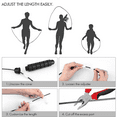 thumbnail image 3 of Weighted Jump Rope - For Fitness , Cardio, Boxing , Crossfit, Endurance Training, Jumping Exercise. - black, 3 of 5