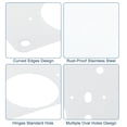thumbnail image 4 of Uxcell 6 Pack 85x80mm / 3.35"x3.15" Stainless Steel Cabinet Hinges Repair Plate, White, 4 of 6