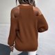 thumbnail image 5 of Pntutb moda mujer invierno sólido manga larga botón cuello pico Casual suéter tops Pntutb Pntutb-2052, 5 of 6