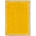 thumbnail image 2 of 4x5 Ft Yellow Jute Area Rug, Hand-Woven, Reversible, Farmhouse Boho Style, Durable & Pet-Friendly Rug for Living Room, Dining Room, and Bedroom, 2 of 5