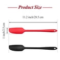 thumbnail image 2 of Long Handle Silicone Jar Spatula Kitchen Scraper Spatula Non-Stick Rubber Scraper Silicone Scraper for Jars, Smoothies, Blenders Cooking Baking Stirring Mixing (Red, Black,2 Pieces), 2 of 7