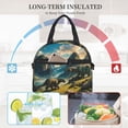 thumbnail image 4 of Naloa Valley River Dinosaur Print Lunch Bag for Women & Men Insulated Lunch Box or Cooler Lunch Tote Bags for Work, Travel, Outdoor, 4 of 5