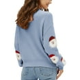 thumbnail image 3 of Winter Sweaters for Women Casual For Long Sleeve Pullover Cute Fuzzy Santa Pattern Crew Neck Loose Sweaters Features: Ugly Christmas Sweaters, 3 of 8