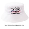 thumbnail image 5 of Trump 2024 Sombrero Cubo Playa Transpirable para Al Aire Libre () Blanco, 5 of 5