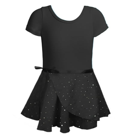 

YDOJG Dresses for Girls Childrens Dance Dress Training Dress Dance Ballet Dress Performance Gymnastics Clothing Two Piece Black 2-3 Years