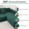 thumbnail image 6 of SHANNA Stretch Sectional Couch Covers Non Slip L Shaped Sofa Slipcover with Elastic Bottom Washable Couch Protector with 2 Pillowcases (Dark Green, 3+4 Seater), 6 of 12