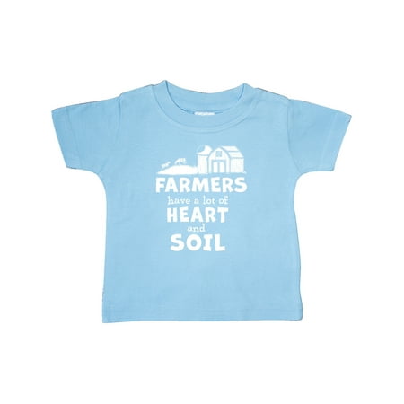 

Inktastic Farmers Have a Lot of Heart and Soil Gift Baby Boy or Baby Girl T-Shirt