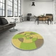 thumbnail image 4 of Ahgly Company Machine Washable Indoor Square Transitional Caramel Brown Area Rugs, 4' Square, 4 of 7