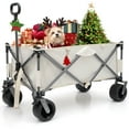 thumbnail image 4 of E-Western Folding Heavy Duty Utility Beach Wagon Cart with Big Wheels and Adjustable Handle Perfect for Sand Shopping Camping Garden Outdoor, 4 of 14